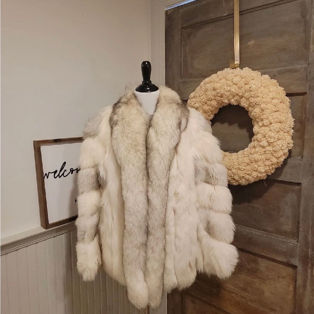 Saga dark blue fox Fur Coat